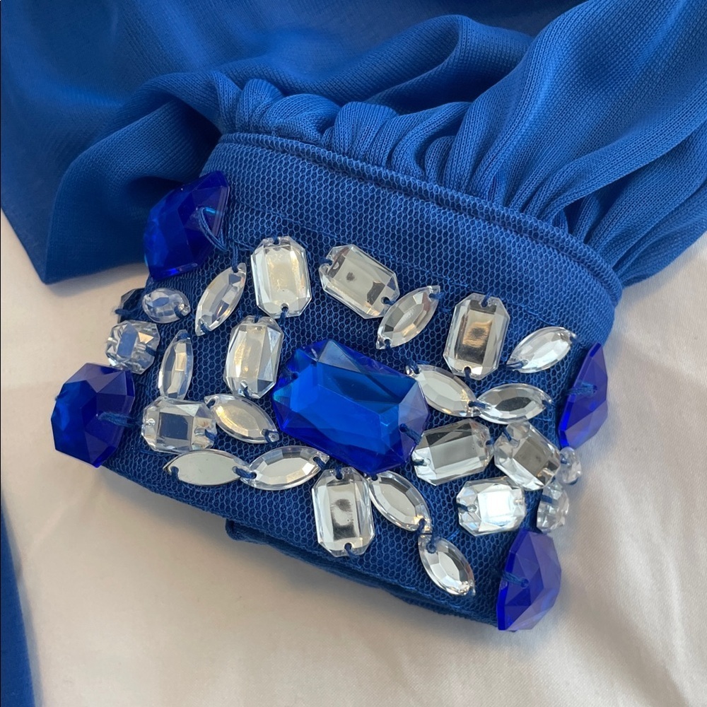 Ruby Rox Vibrant Blue One-Shoulder Dress - Picture 2 of 6
